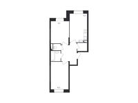 Планировка 2-комнатной квартиры, 56,2 м2