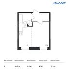 Планировка квартиры студии, 28,7 м2