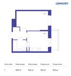 Планировка 4-комнатной квартиры, 89 м2