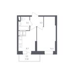 Планировка 1-комнатной квартиры, 31 м2