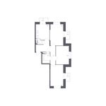 Планировка 3-комнатной квартиры, 72,7 м2