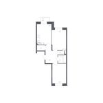 Планировка 2-комнатной квартиры, 56,6 м2