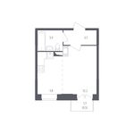 Планировка квартиры студии, 28,1 м2