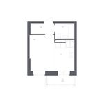 Планировка квартиры студии, 28,5 м2