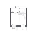 Планировка квартиры студии, 29,4 м2