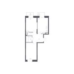Планировка 2-комнатной квартиры, 52,2 м2