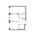 Планировка 2-комнатной квартиры, 50,64 м2