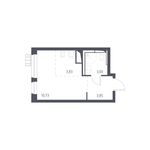 Планировка квартиры студии, 21,41 м2