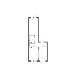 Планировка 2-комнатной квартиры, 58,46 м2