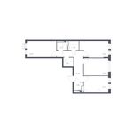 Планировка 3-комнатной квартиры, 75,99 м2