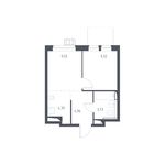Планировка 2-комнатной квартиры, 31,95 м2