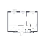 Планировка 3-комнатной квартиры, 52,81 м2