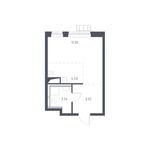 Планировка квартиры студии, 26,69 м2