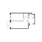 Планировка 2-комнатной квартиры, 45,07 м2