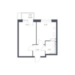 Планировка 1-комнатной квартиры, 38,2 м2
