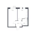 Планировка 1-комнатной квартиры, 37,6 м2