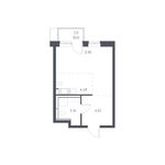 Планировка квартиры студии, 27,3 м2
