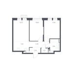 Планировка 3-комнатной квартиры, 52,8 м2