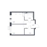 Планировка 1-комнатной квартиры, 31,5 м2