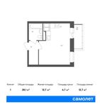 Планировка 1-комнатной квартиры, 28,1 м2