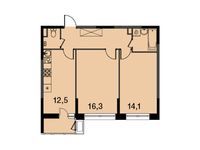 Планировка 2-комнатной квартиры, 56,2 м2
