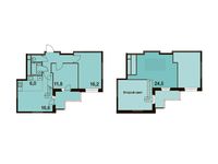 Планировка 3-комнатной квартиры, 88,8 м2