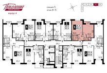 Планировка 1-комнатной квартиры, 40,2 м2