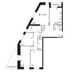 Планировка 4-комнатной квартиры, 127,1 м2