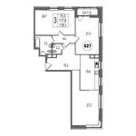 Планировка 3-комнатной квартиры, 119,1 м2