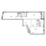 Планировка 3-комнатной квартиры, 105 м2