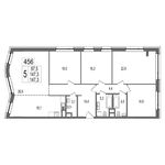 Планировка 5-комнатной квартиры, 147,3 м2