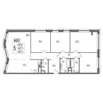Планировка 5-комнатной квартиры, 147,1 м2