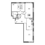 Планировка 3-комнатной квартиры, 122,7 м2