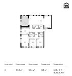Планировка 4-комнатной квартиры, 183,8 м2