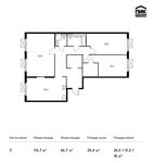 Планировка 3-комнатной квартиры, 116,7 м2
