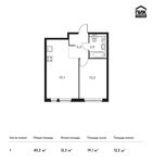 Планировка 1-комнатной квартиры, 40,2 м2