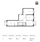 Планировка 3-комнатной квартиры, 112,3 м2