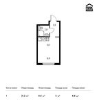 Планировка квартиры студии, 21,2 м2
