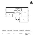 Планировка 3-комнатной квартиры, 115,2 м2
