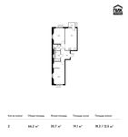 Планировка 2-комнатной квартиры, 66,2 м2
