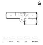 Планировка 2-комнатной квартиры, 66,7 м2