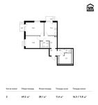 Планировка 2-комнатной квартиры, 69,5 м2