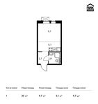 Планировка квартиры студии, 20 м2