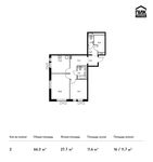 Планировка 2-комнатной квартиры, 66,3 м2