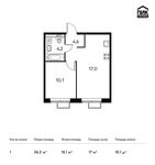 Планировка 1-комнатной квартиры, 36,2 м2