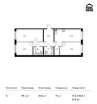 Планировка 3-комнатной квартиры, 79,1 м2