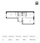 Планировка 2-комнатной квартиры, 66,2 м2
