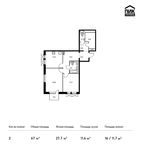 Планировка 2-комнатной квартиры, 67 м2