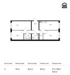 Планировка 3-комнатной квартиры, 79 м2