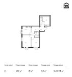 Планировка 2-комнатной квартиры, 68,3 м2